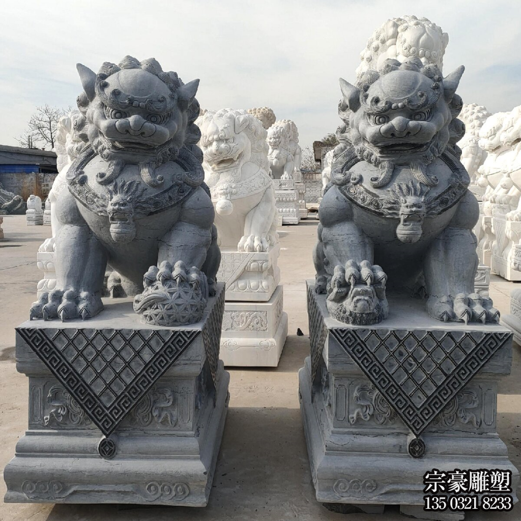 青石天安門石雕獅子雕塑 青石天安門石雕獅子雕塑