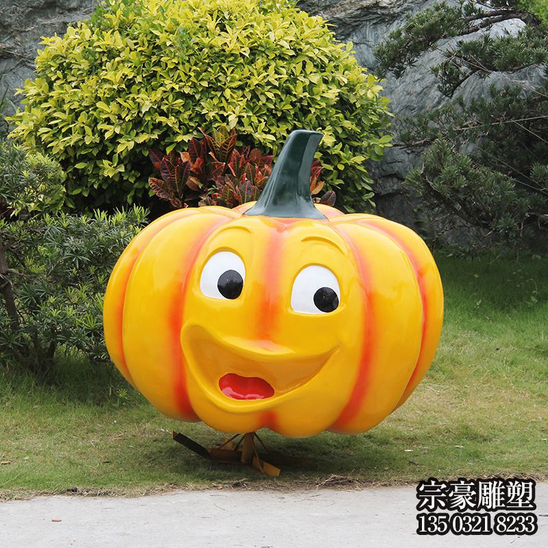 玻璃鋼卡通造型南瓜雕塑 玻璃鋼卡通造型南瓜雕塑